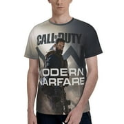 Modern Warfare Call Of Duty Men's T-Shirts Classic Crew T-Shirt Tops Slim Fit Short Shirts Sleeve Casual Tees